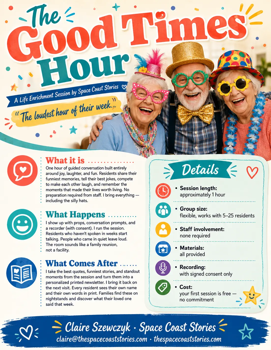 Good Times Hour community flyer