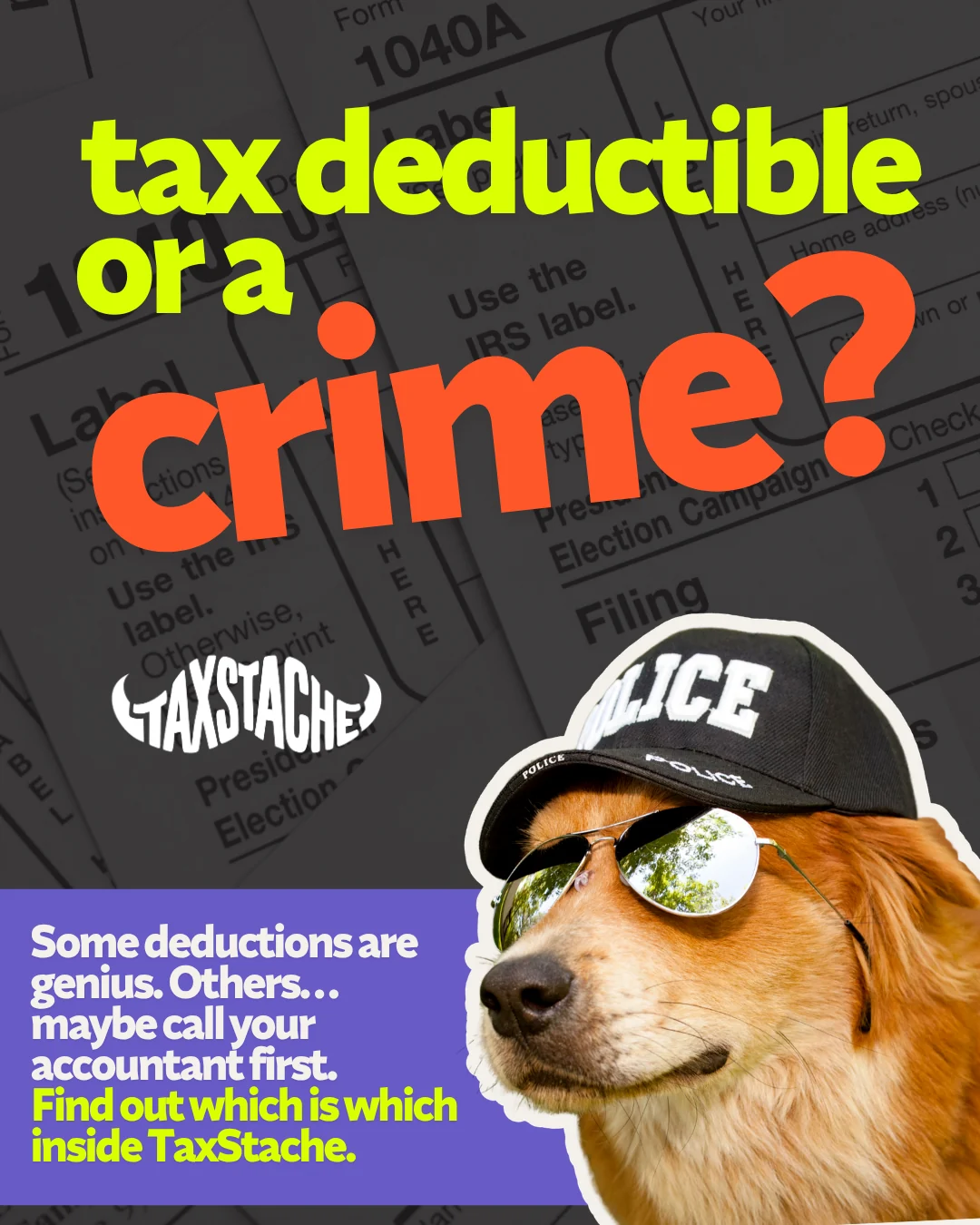Tax-deductible or a crime?