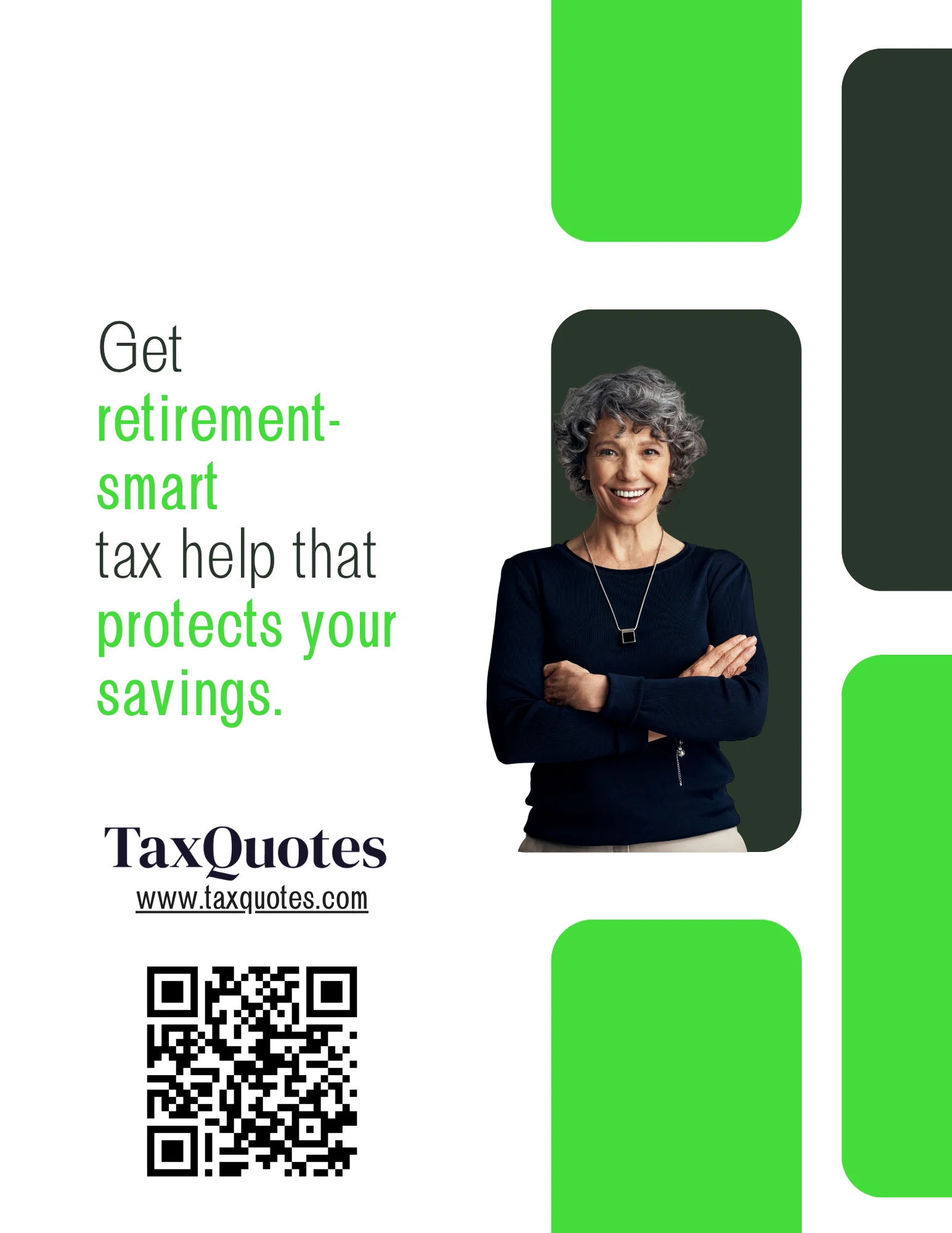 TaxQuotes retirement-focused print design