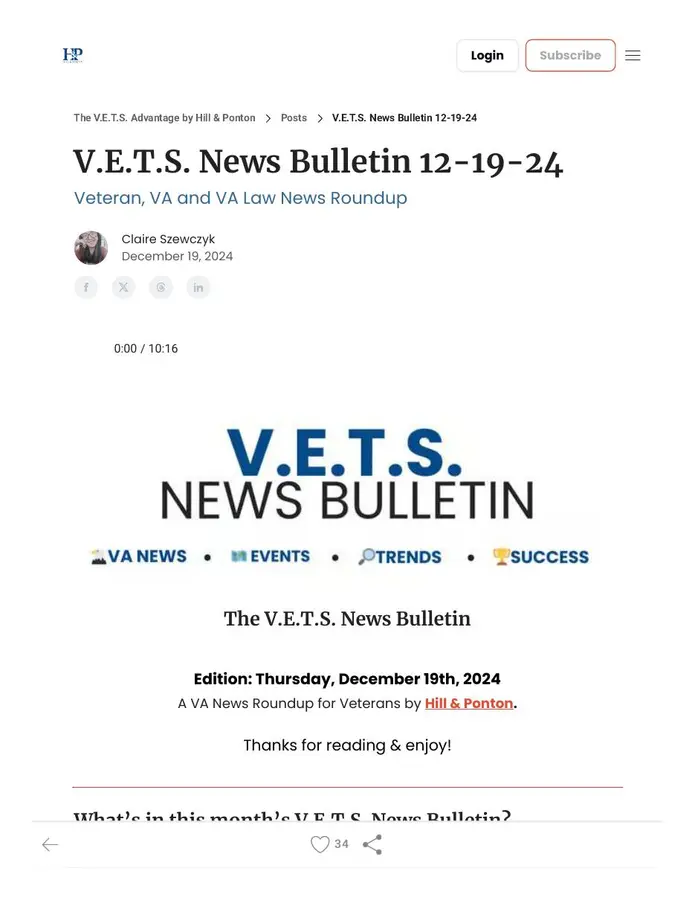 Preview of V.E.T.S. News Bulletin