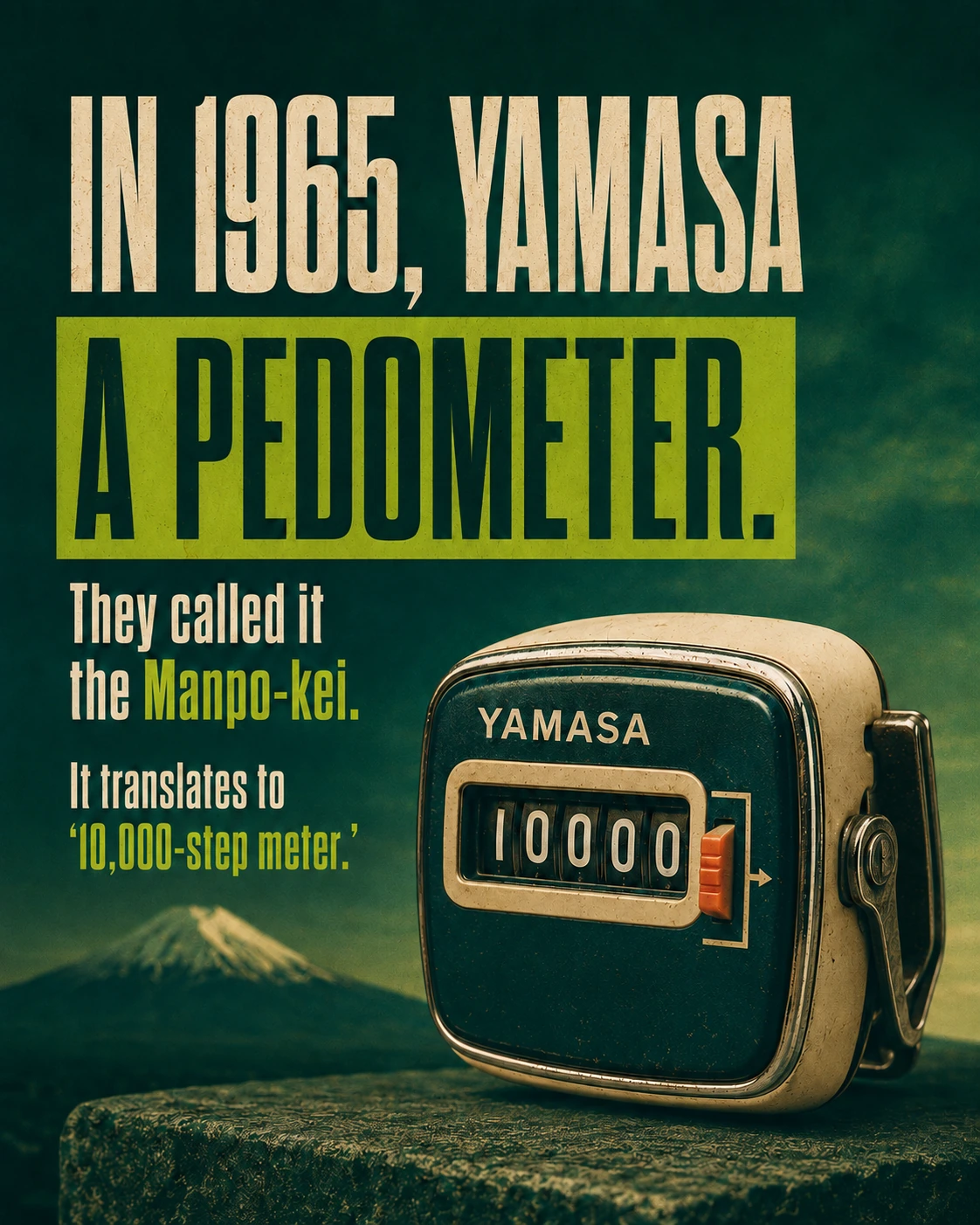 10,000 steps history and health explainer carousel, slide 3 of 6